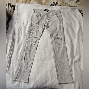 Hollister Light Gray/white Jeans